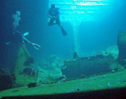 Diving WWII Wreck in Truk